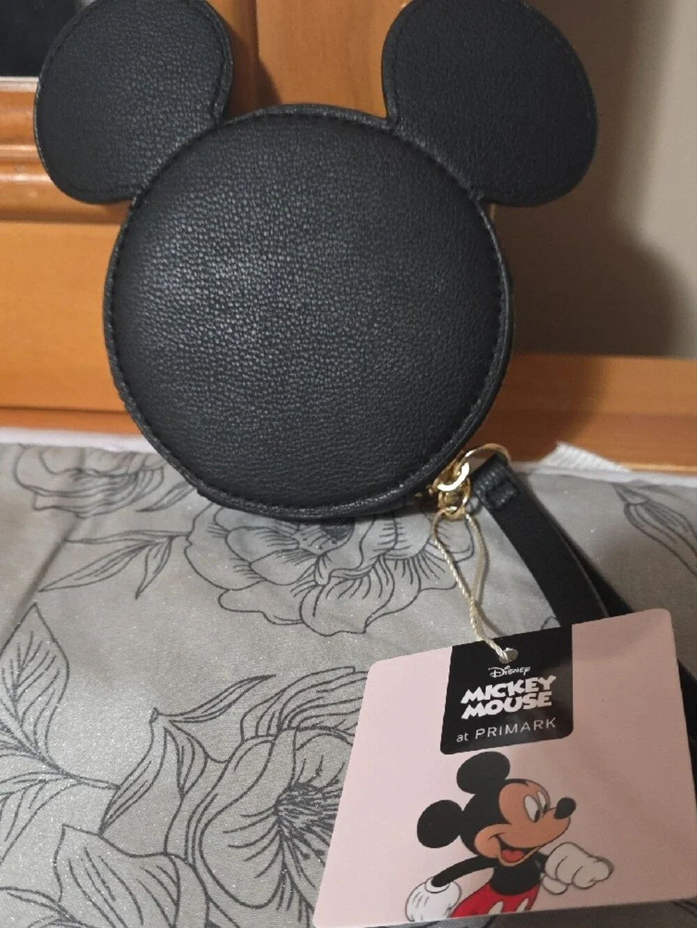 Disney Mickey Mouse Round Ear Wristlet Coin Purse - Black, Red & White